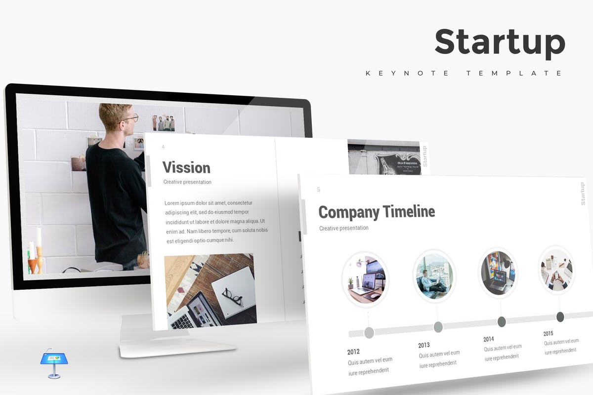 创意产品路演谷歌Keynote幻灯片模板 Startup – Keynote Template插图